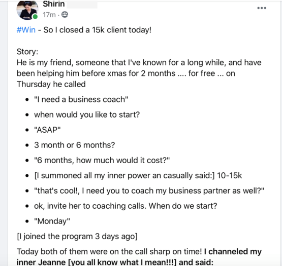 Client testimonials